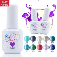 hot selling high quality soak off uv nail gel polish for gel uv nail art choose gel nail for nails 12 bottle