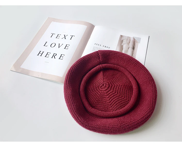 Новинка повседневные однотонные женские хлопковые береты шапки зимние теплые