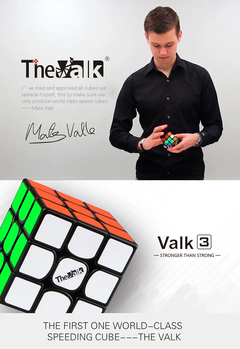 QIYI VALK3 3X3X3 Кубик, валк 3 профессиональная скорость соревнований Волшебная кубическая Мозаика игрушки для детей 3x3 куб