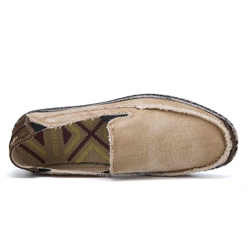 Новинка Мужская парусиновая обувь модная мужская повседневная удобные дышащие