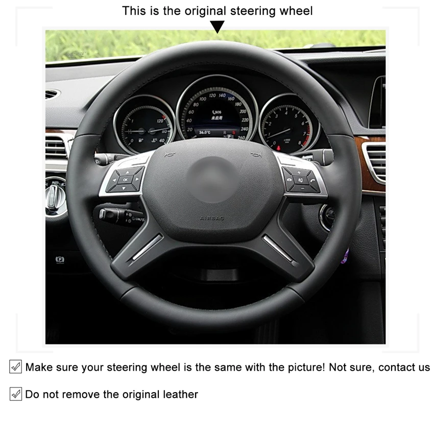 MEWANT черная замшевая накладка на руль для Mercedes Benz A-Class W176 A 45 AMG W204 C117 C218 X218 2011-2016 |