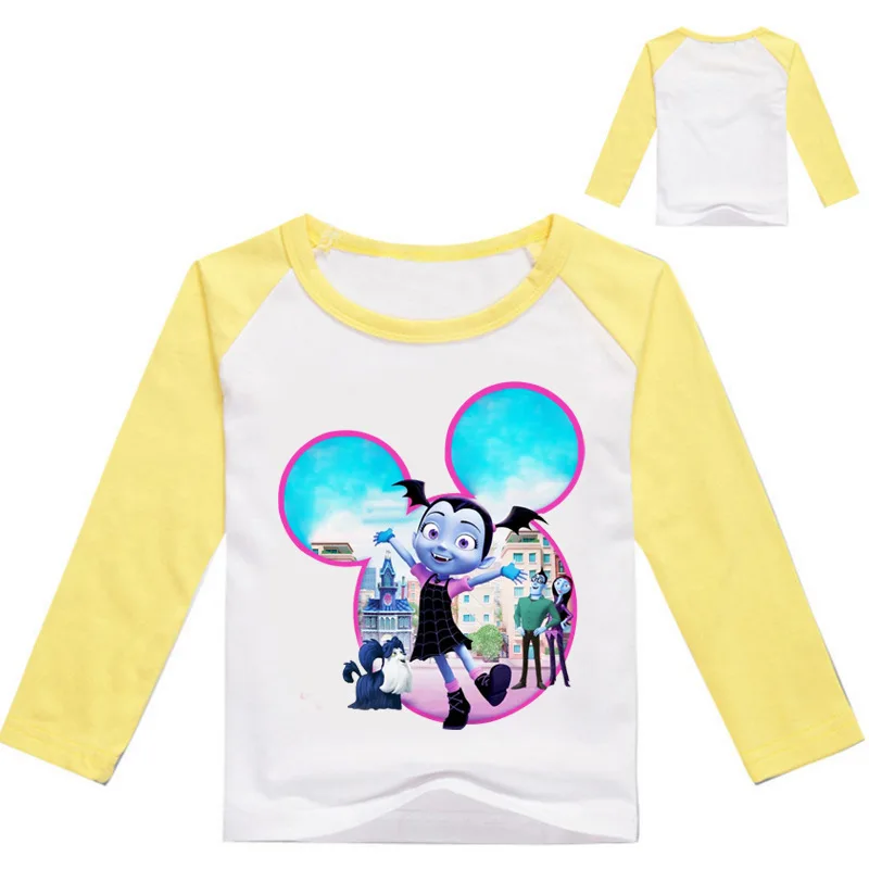 Z& Y/Новинка года, модные костюмы Vampirina для детей от 2 до 16 лет, футболка Топы с длинными рукавами для девочек, рубашка одежда для маленьких мальчиков Novatx, для подростков