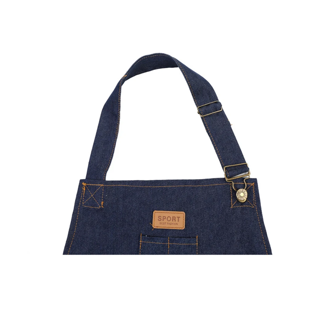 Hot Kitchen Denim Aprons Pocket Adjustable Apron Work Cooking Chef Artist Waiter Tablier new