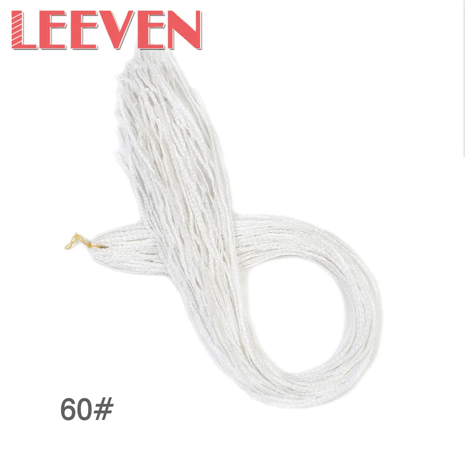 Leeven, 28 дюймов, косички, длинные, цветные, синтетические, Zizi Box, косички, вязанные, для наращивания волос, розовые, фиолетовые, 45 г - Цвет: #60