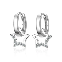 new arrival 925 sterling silver earrings zircon star tassel stud earrings for women birthday gift wholesale jewelry