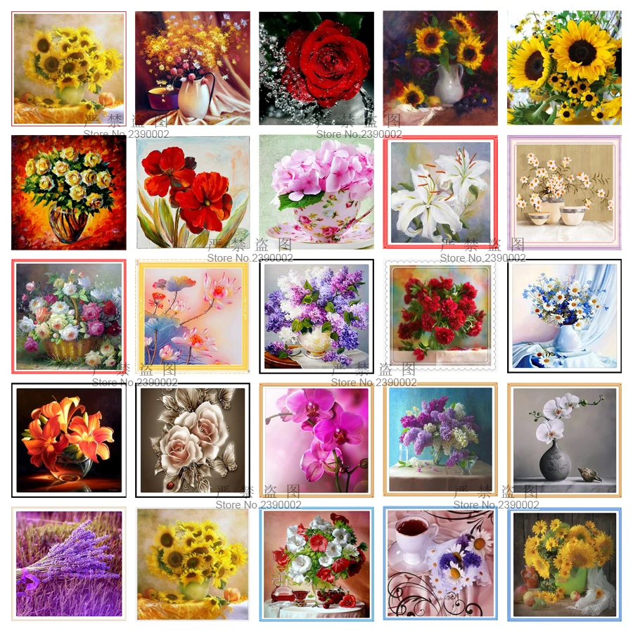 

5d Diamond Painting DIY Diamond Mosaic Pictures Full Diamond Embroidery Flowers Cross Stitch Needlework Diamond Paintings
