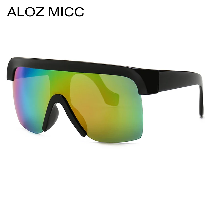

ALOZ MICC Oversized Sunglasses Women 2019 Brand Designer Fashion Flat Top Sunglasses Men Big Frame Outdoor Goggle Oculos Q531