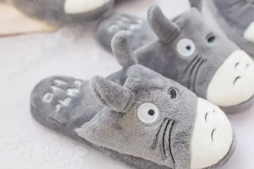 Totoro/женские/мужские домашние тапочки на плоской подошве с милым мультяшным котом