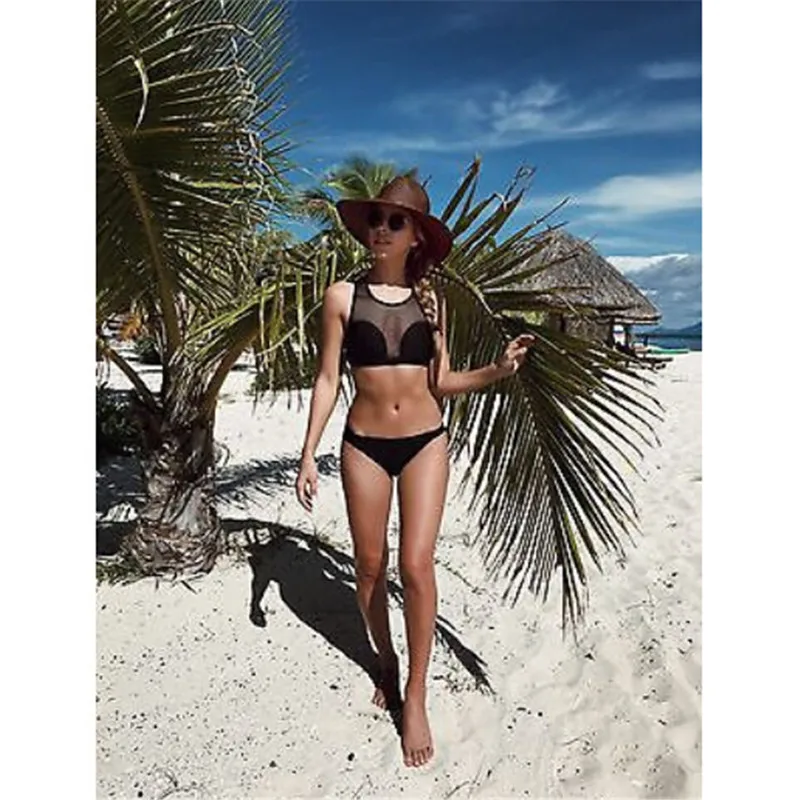 2017 Женский комплект бикини бандажный купальник пуш ап с подкладкой купальный