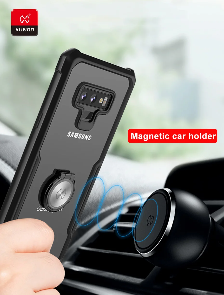Brand Car Holder Ring Phone Case For Samsung Note 9 8 Shockproof Silicone Cover Galaxy S8 S9 Plus Airbag Bumper Back Cases |