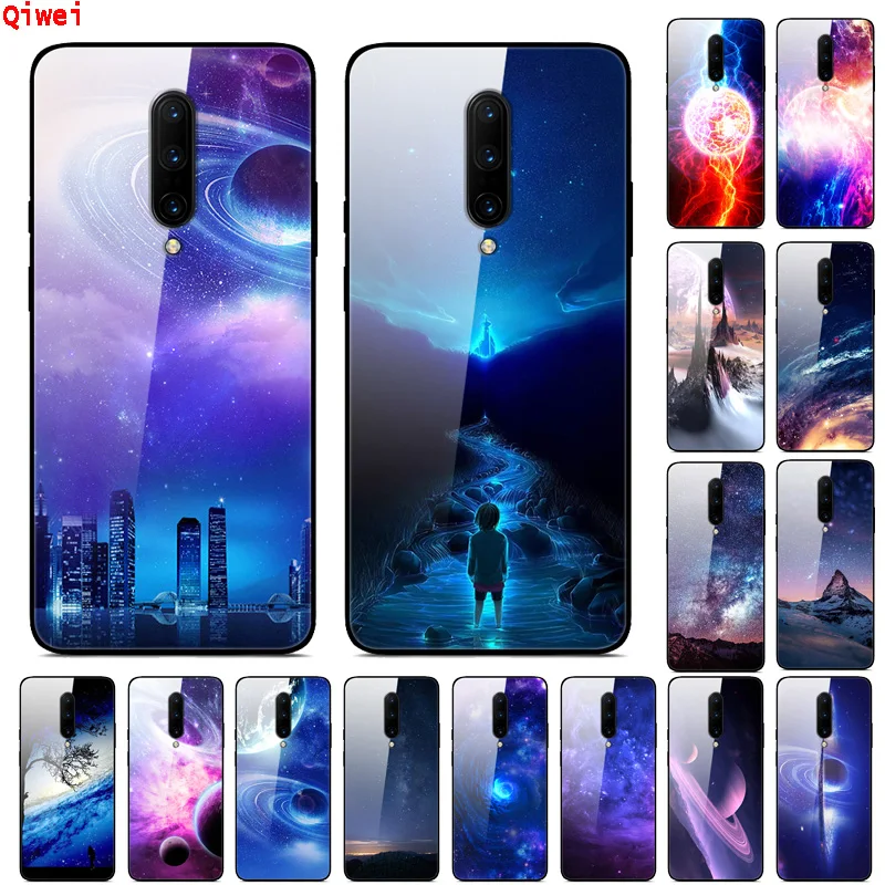 Чехол для Oneplus 7 Pro чехол из закаленного стекла жесткая задняя крышка One Plus Oneplus7 1 +