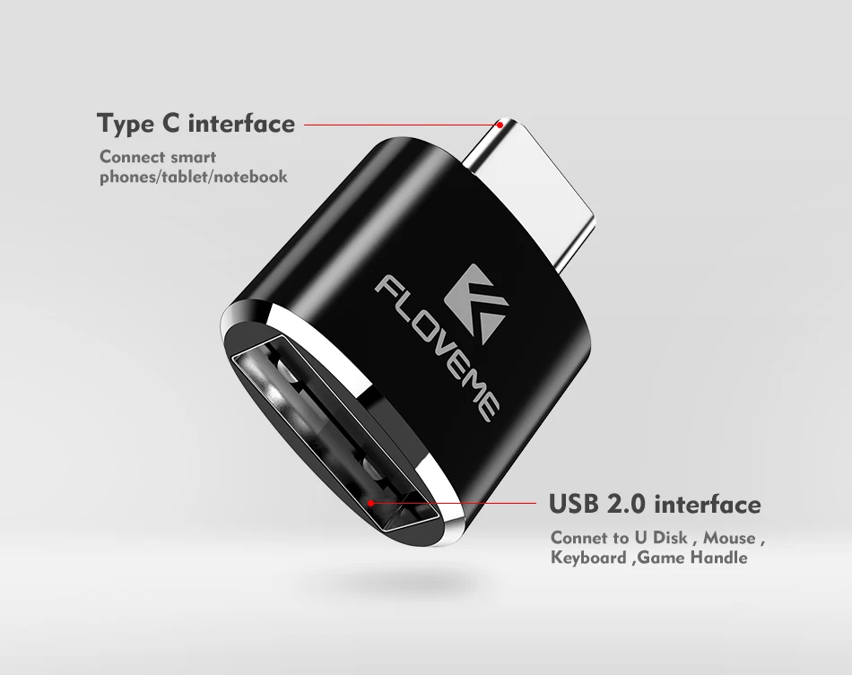 FLOVEME Micro USB мама к type C папа OTG адаптер для samsung S9 USB 2,0 мама к type C папа адаптер для huawei P20 Pro