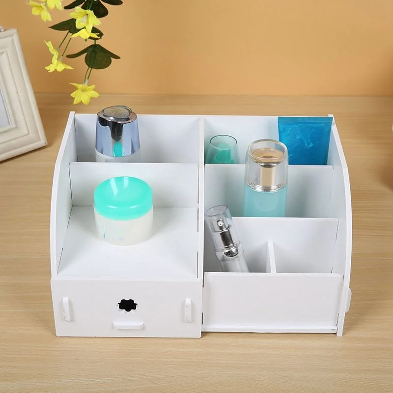 Настольный ящик Органайзер для макияжа косметический хранения деревянная