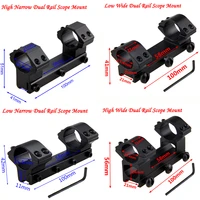 vastfire tactical rifle scope mount dual rail high low wide narrow dovetail ring optical sight bracket adapter hunting accessory