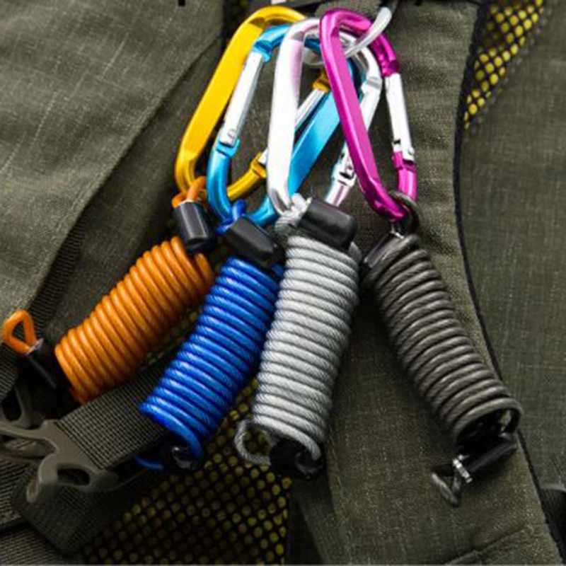 EYCI анти потеря безопасности веревка шнур пружины катушки провода брелок фонарик