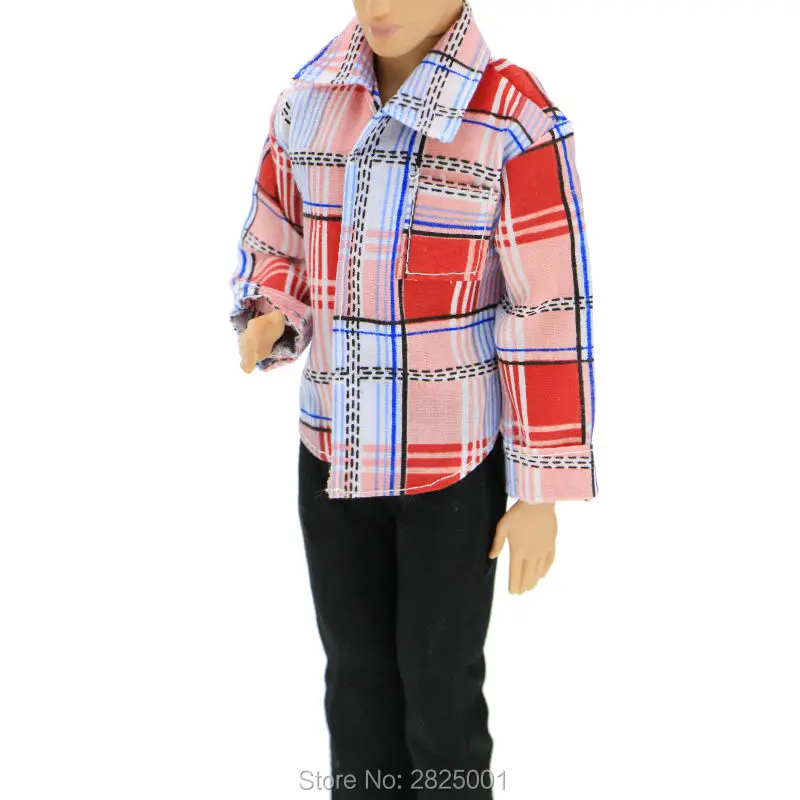 Модные Классические наряд повседневная одежда с длинным рукавом тартан Рубашки