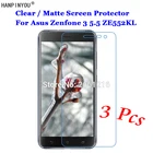 ПрозрачнаяАнтибликовая матовая защитная пленка для переднего экрана 3 шт.лот HD, Защитная пленка для сенсорного экрана для Asus Zenfone 3 5,5 дюйма ZE552KL Z012D 5,5 дюйма