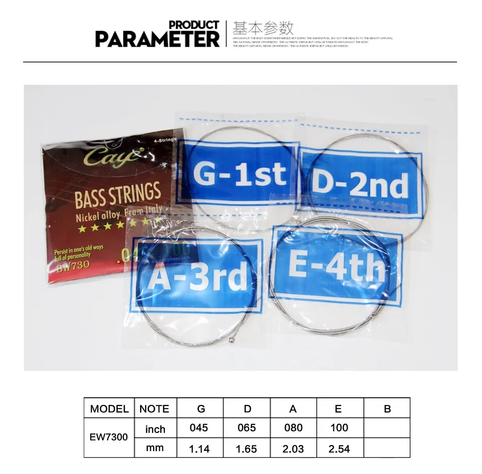 Orphee BASS strings EW серии guitarra 4 струны 045-100 никель сплав из Италии