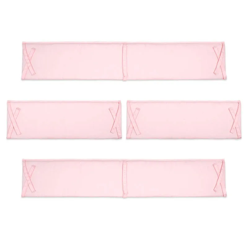 pink 4 шт./компл. детская кровать протектор кроватки бампер колодки детская кровать бампер в кроватку бампер безопасности из смеси хлопка Детский Комплект постельного белья - Цвет: pink