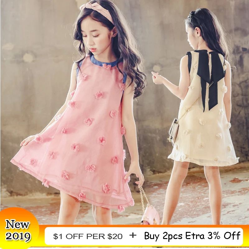 Платье для девочек на свадьбу одежда принцессы маленьких розовое платье без