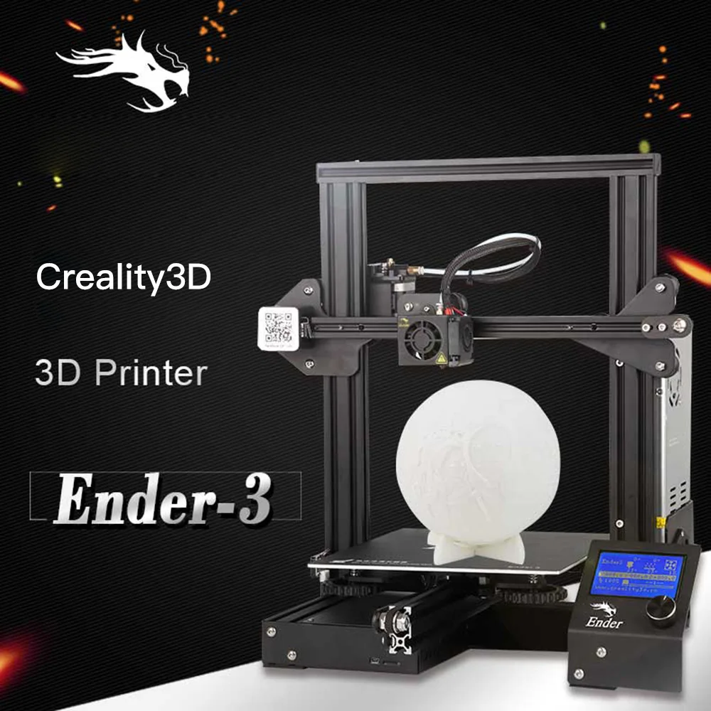 Оригинальный Crealily 3D Ender 3 3d принтер DIY комплект v слот prusa I3 обновление резюме