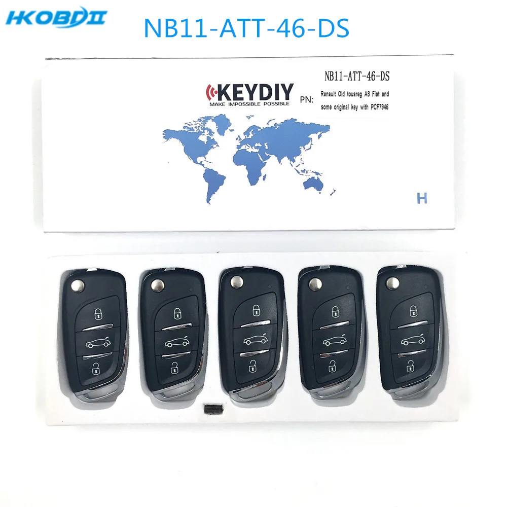 HKOBDII KEYDIY оригинальный KD NB11 3 кнопки DS дистанционный ключ для Peugeot/Citroen/Renault ATT 36/46