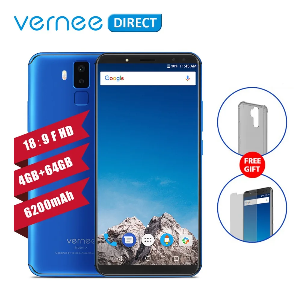 Vernee X ГБ 4 64 Гб ОЗУ ПЗУ 6200 мАч 6 0 дюймов экран мобильный телефон В 9 В/2A Быстрая