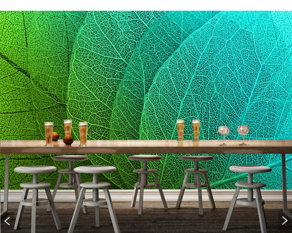 Papel де parede текстура листьев абстрактные 3d обои гостиная диван ТВ стены спальни