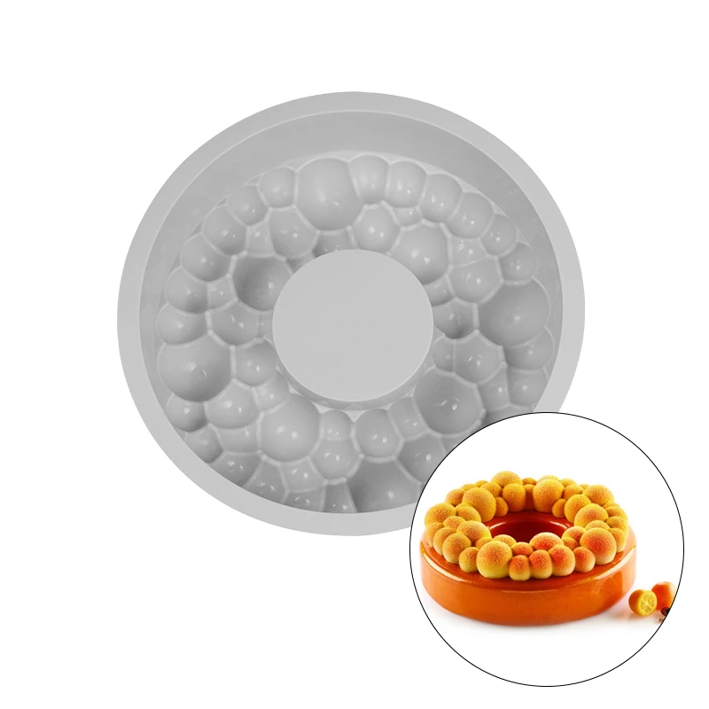 Round Cherry Bubble Cake Molds Silicone Mold Non-stick for Baking Brownie Chiffon Sponge Party Cakes | Дом и сад