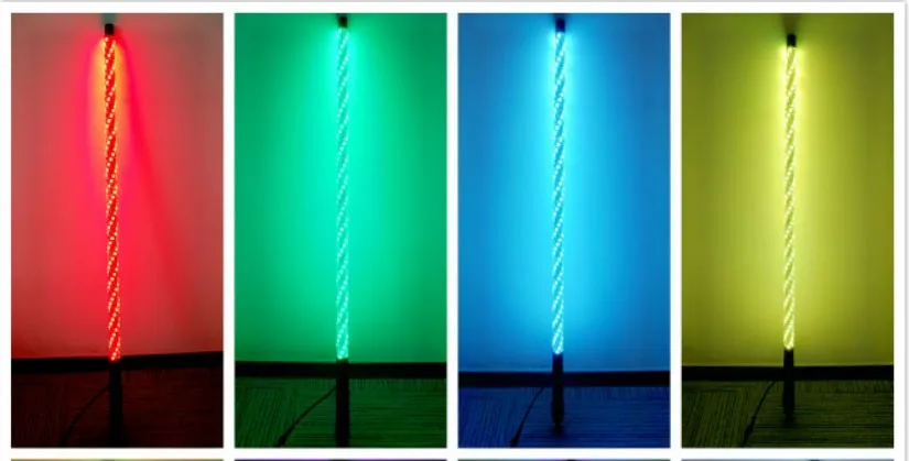2018 1PC 4FT/1.2M RGB LED Whip 360degree Spiral+Quick Release Base Remote Control for ATV/UTV | Игрушки и хобби