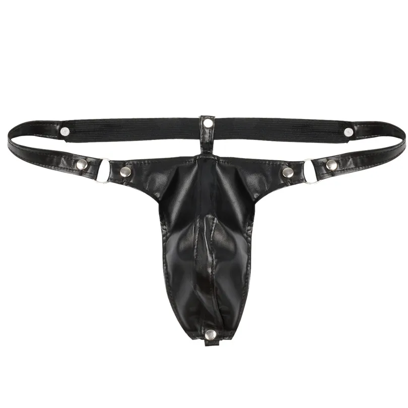 Новинка 2017 года Ракушки нижнее белье мужские стринги и G из искусственной кожи