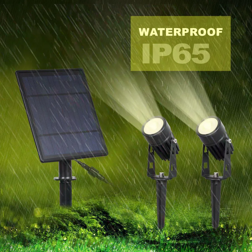 Солнечный Прожектор водонепроницаемый IP65 на солнечных батареях светодиодный пейзаж Soalr лужайки Открытый/сад/двор/газон/задний двор лампы