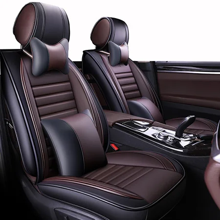 Coffee Luxury Передний+ задний) кожаные чехлы на сиденья для Mazda CX-9 cx9 demio familia premacy дань 6 gg gh gj 2010 2009 2008 2007 - Название цвета: Coffee Luxury