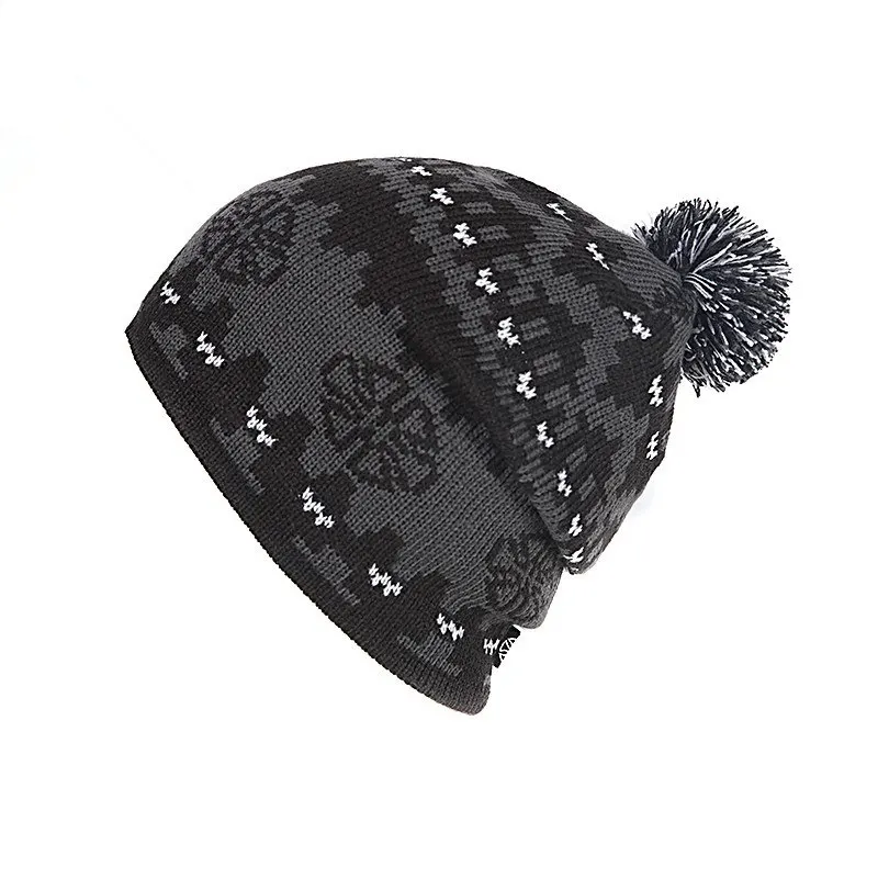 Новинка 2019 зимняя вязаная шапка для катания на лыжах с черепом облегающие шапки