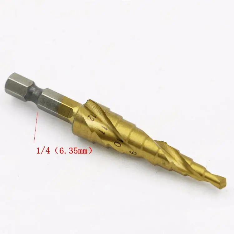 4 12 HSS 4241 стальное спиральное Рифленое ступенчатое сверло ступенчатые конусные