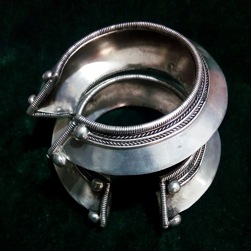 

7 последних стилей, серебряный браслет ручной работы Miao, индивидуальный широкий браслет, бесплатная доставка.