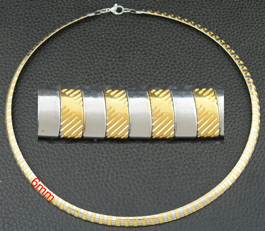 2 Colors NGCGALAJ Модные Нержавеющая сталь Ювелирное Украшение, 3/4/6/8 мм OMG Красочные колье Цепочки и ожерелья воротник не сужающийся книзу массивный для Для женщин Мода змея цепи подарок для девочки - Окраска металла: 2 Colors NGCGALAJ
