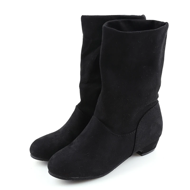 2020 Autumn Winter Women Boots Mid-Calf Martin Brand Fashion Female Stretch Cotton Fabric Slip-on Flat Shoes Woman | Обувь