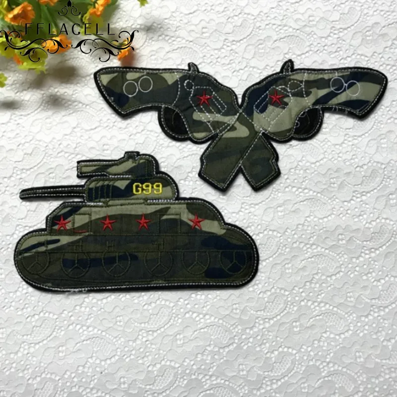 Одежда с вышивкой FFLACELL военные Пластыри для шитья одежды
