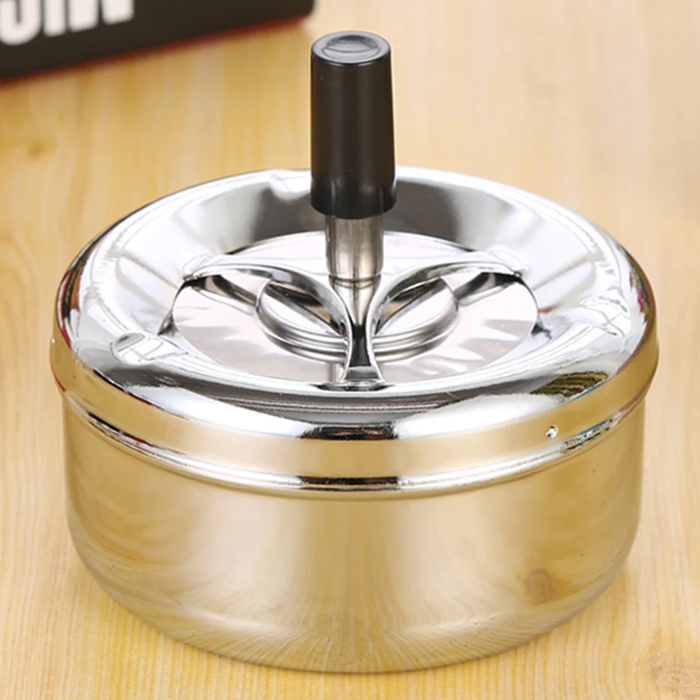 Housewares прочный круглый поднос из нержавеющей стали спиннинг сигареты