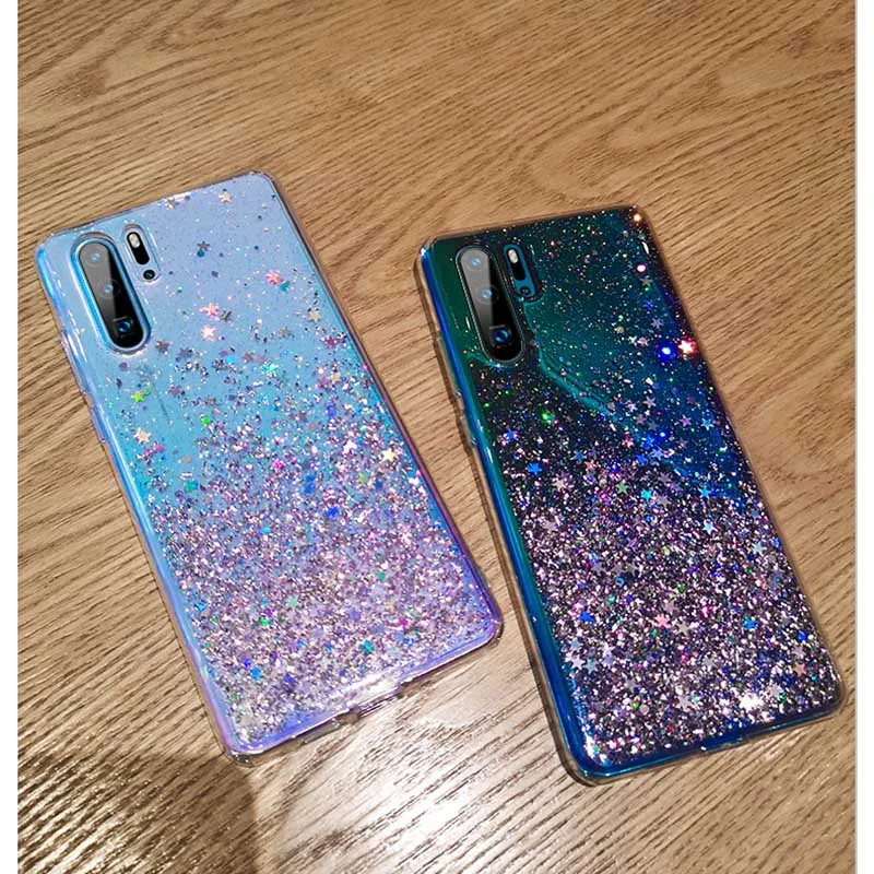 Для Huawei P30 Pro P20lite P9 P8 P10 selfie P smart роскошный блестящий мягкий чехол со звездой для