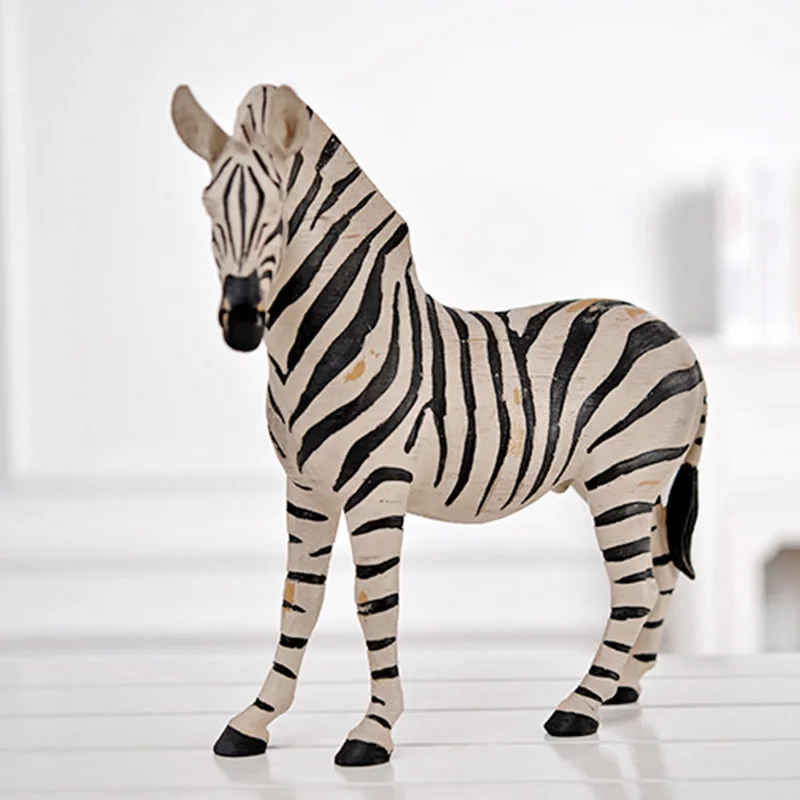 American country style cerative zebra crafts Home Furnishing soft decorative resin handicraft model room window decor | Дом и сад