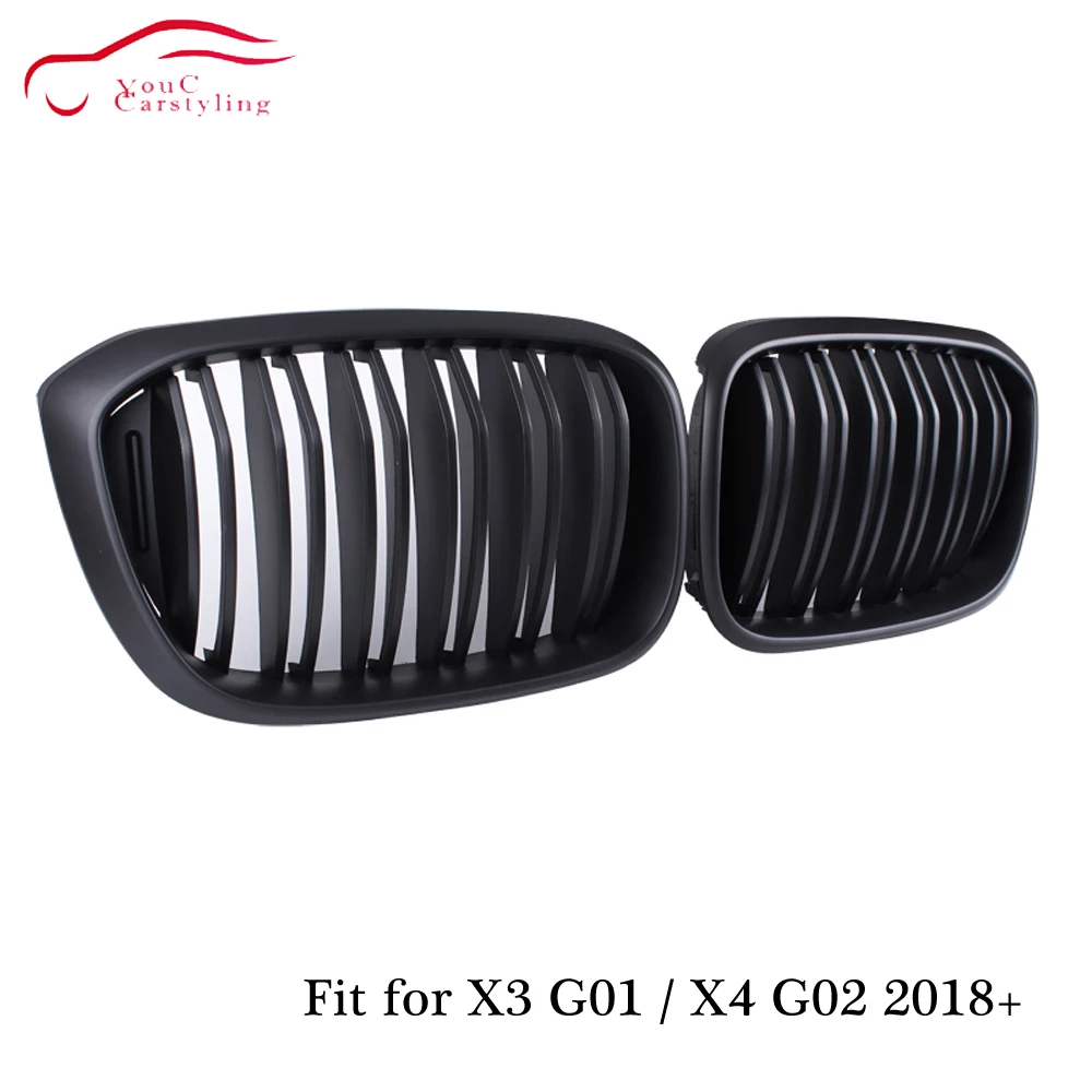 Новый X3 X4 передний бампер ножная решетка для BMW G01 G4 G02 2018 2019 двойная планка матовая