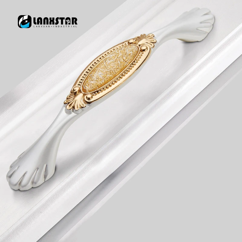 Европейская мебель золотого и серебряного цвета дверная фурнитура ручка