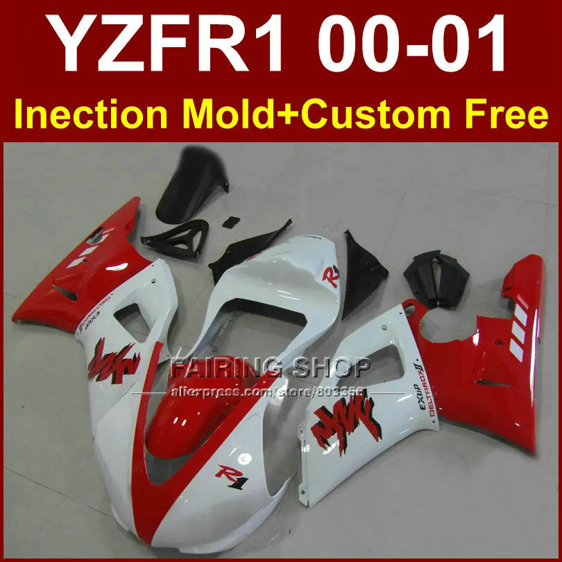 Обтекатели EXUP красные глянцевые белые для обтекателей YAMAHA YZFR1 2000 2001 yzf 1000 YZF R1 00 01