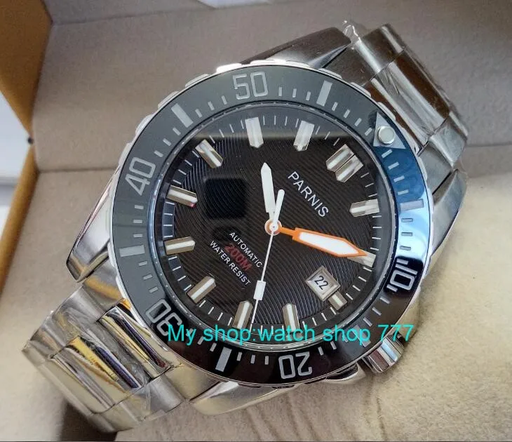 Мужские часы PARNIS автоматические с сапфировым стеклом светящиеся 43 мм 21|watches