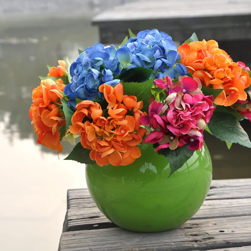 32 см искусственные цветы гортензии 7 видов цветов украшения дома Для свадебной