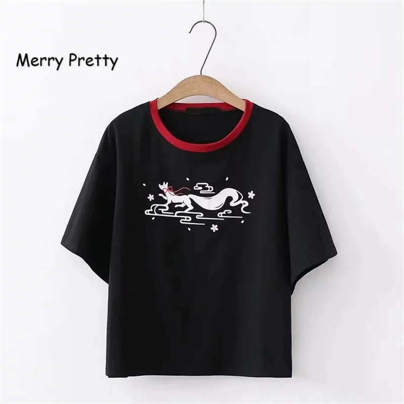Merry Pretty Женская футболка и мини-юбки Комплекты из 2 предметов винтажные черные футболки с коротким рукавом шифоновая юбка с поясом комплект для девочек
