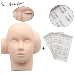 Пластыри для наращивания ресниц, натуральные накладки для практики макияжа на лице, плоские