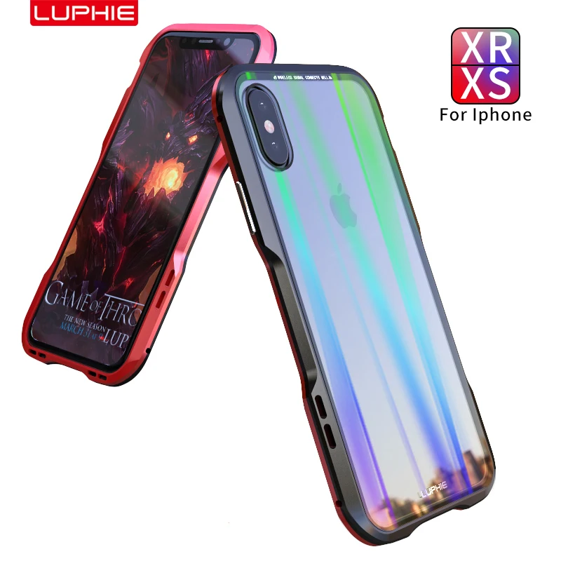 Роскошные Магнитная чехол для iPhone XS Max Coque металлический бампер Apple XR прозрачный